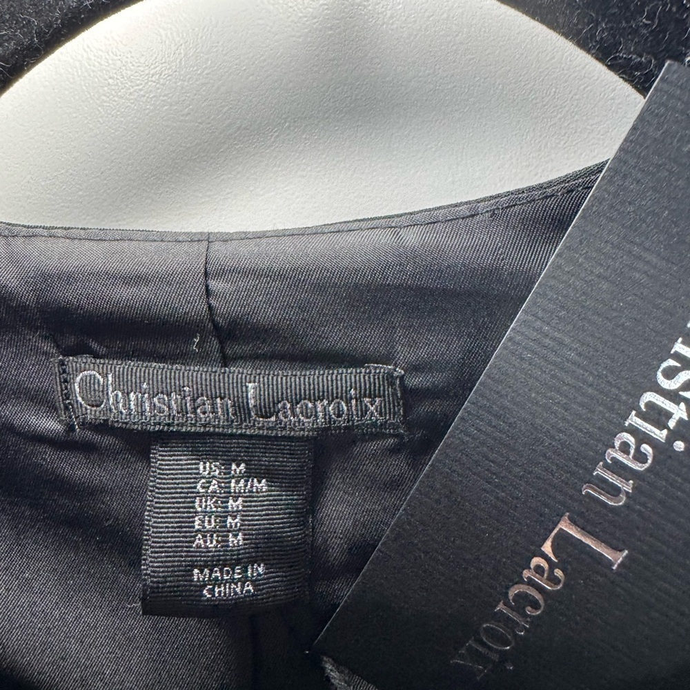 NWT Christian Lacroix Women's Black Blazer classic minimalist quiet luxury - Picture 2 of 3